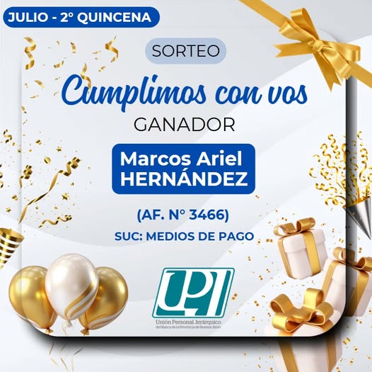 sorteo CUMPLIMOS CON VOS 2
